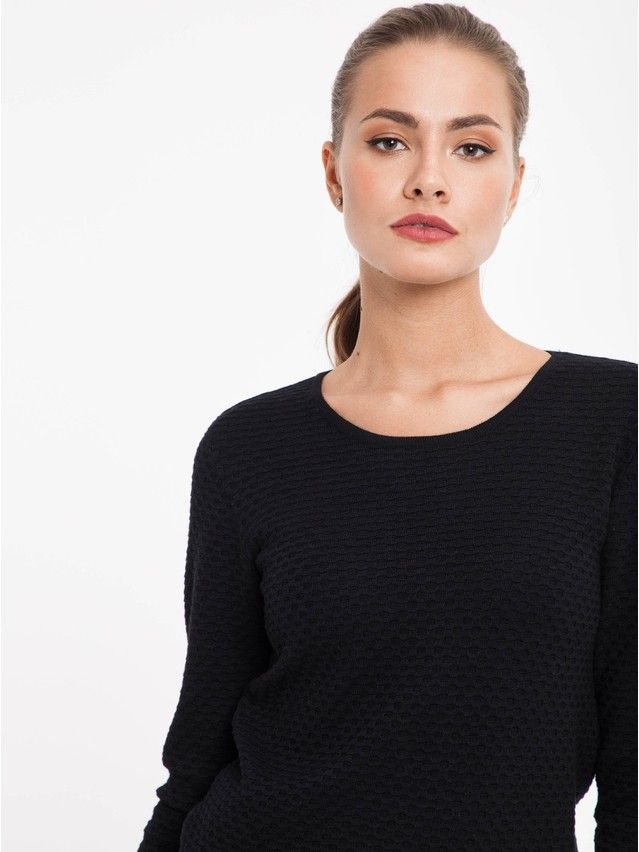 Women's polo neck shirt CONTE ELEGANT LDK006, s.158,164-84, black - 2