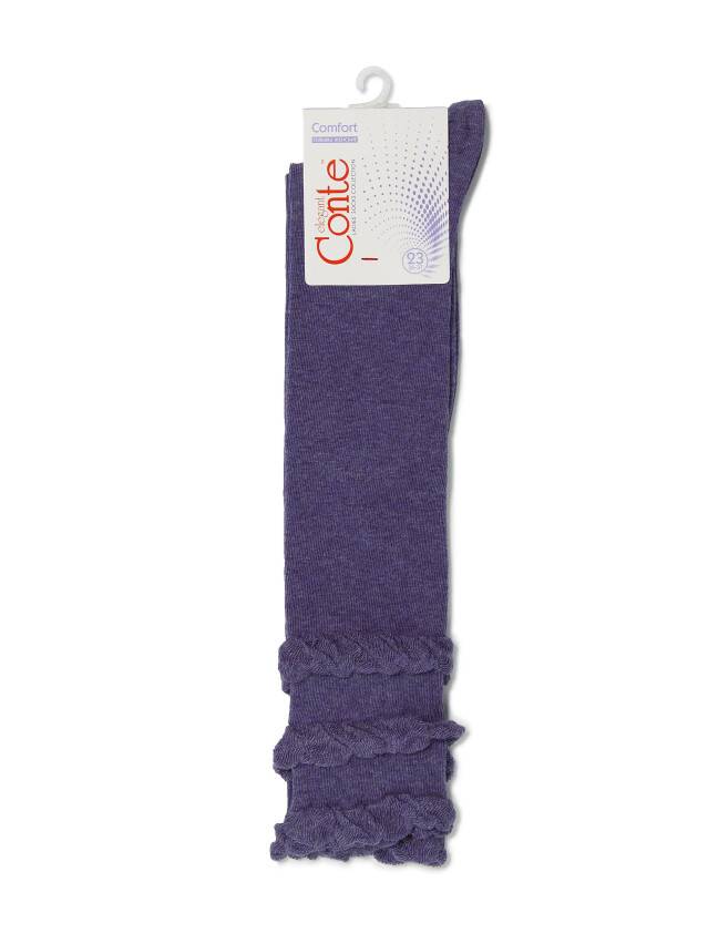 Women's knee high socks CONTE ELEGANT COMFORT, s.23, 002 violet - 2