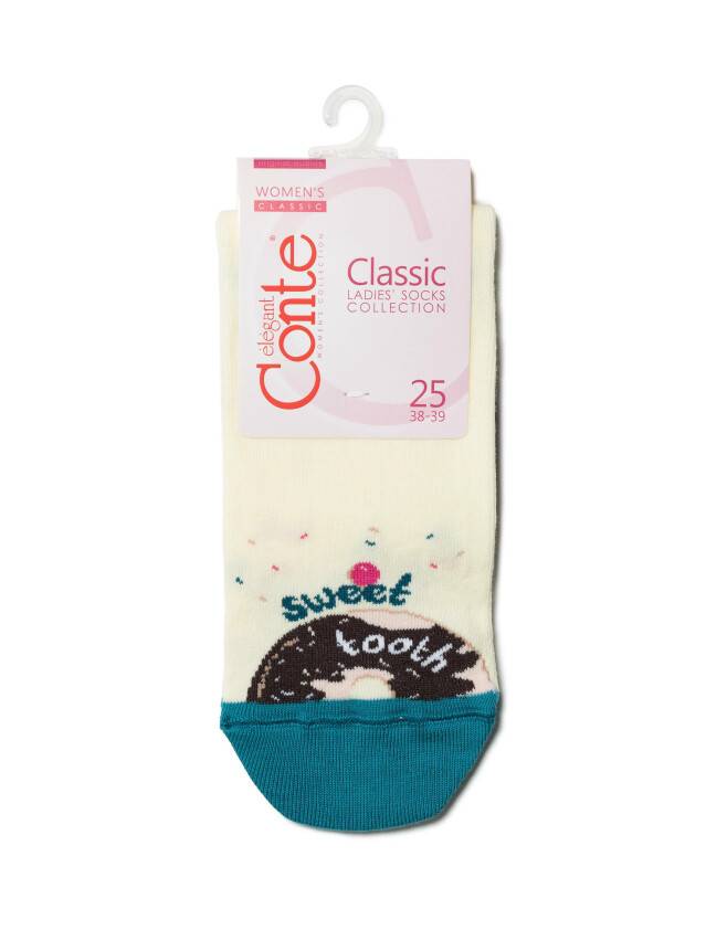 Women's socks CONTE ELEGANT CLASSIC, s.23, 115 cream - 3