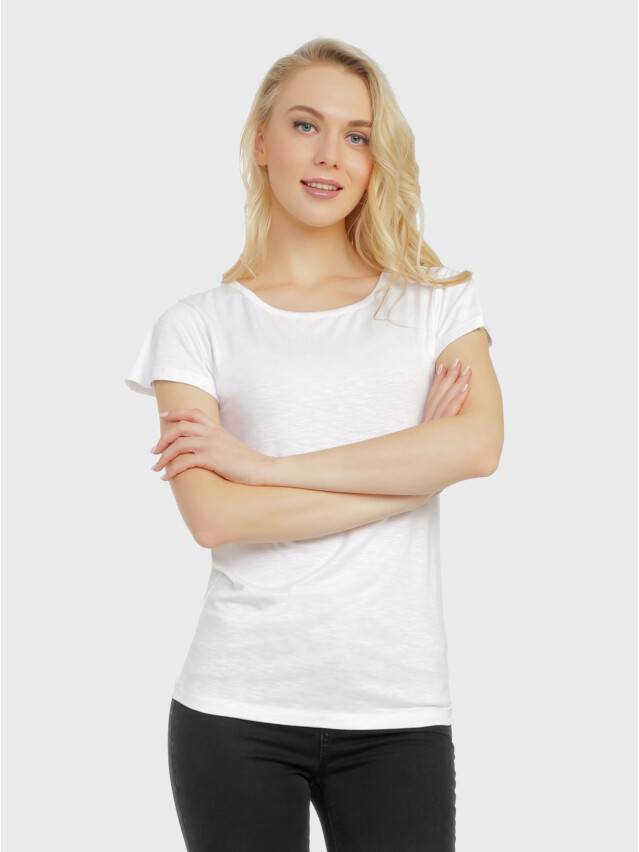 Women's polo neck shirt CONTE ELEGANT LD 726, s.170-100, white - 2