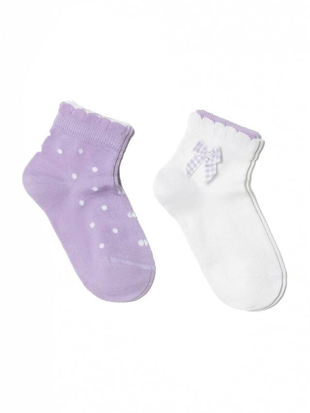Children's socks CONTE-KIDS TIP-TOP (2 pairs),s.12, 705 white-lilac - 1