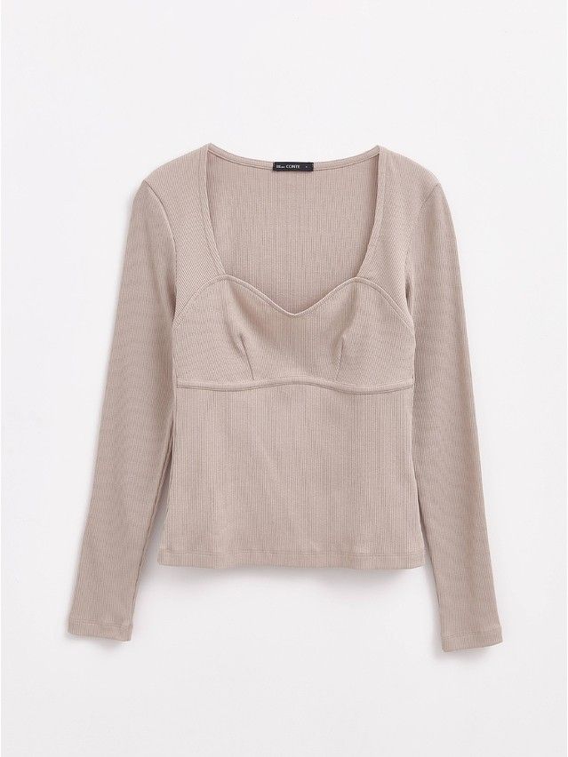 Women's polo neck shirt CONTE ELEGANT LD 1613, s.170-92, cappuccino - 5