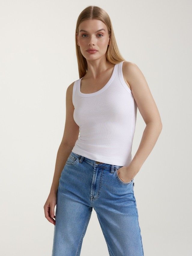 Woman's sleeveless top CONTE ELEGANT LTD 3291, s.170-84, white - 1