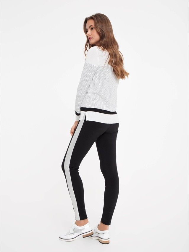 Women's polo neck shirt CONTE ELEGANT LDK035, s.158,164-84, white - 4