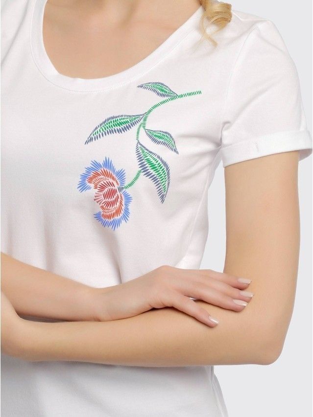 Women's polo neck shirt CONTE ELEGANT LD 736, s.170-100, white - 4