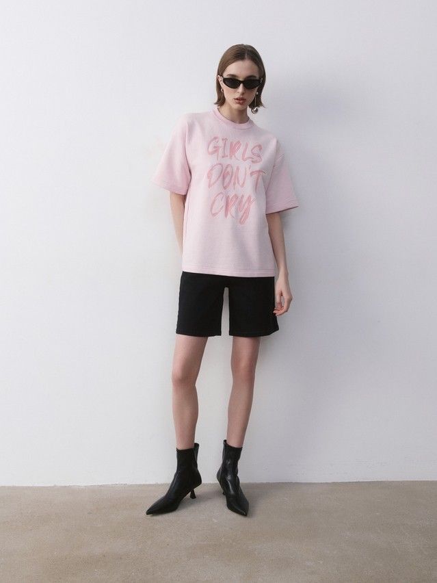 Women's polo neck shirt CONTE ELEGANT LD 2726, s.170-92, crystal pink - 4
