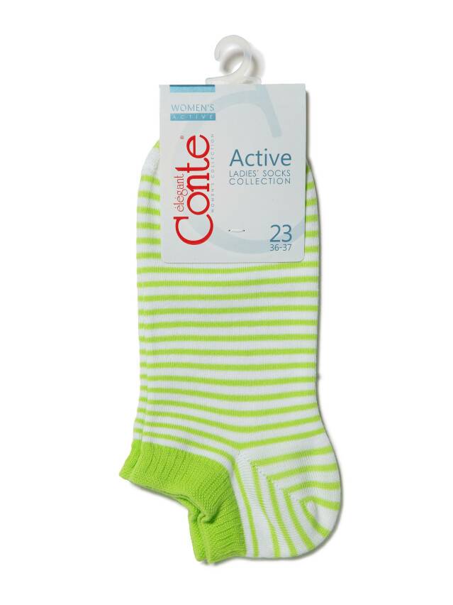 Women's socks CONTE ELEGANT ACTIVE, s.25, 073 white-lettuce green - 3