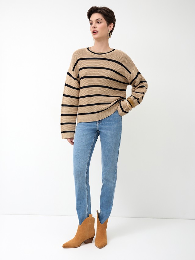 Women's pullover CONTE ELEGANT LDK24115, s.170-84, camel-black - 5