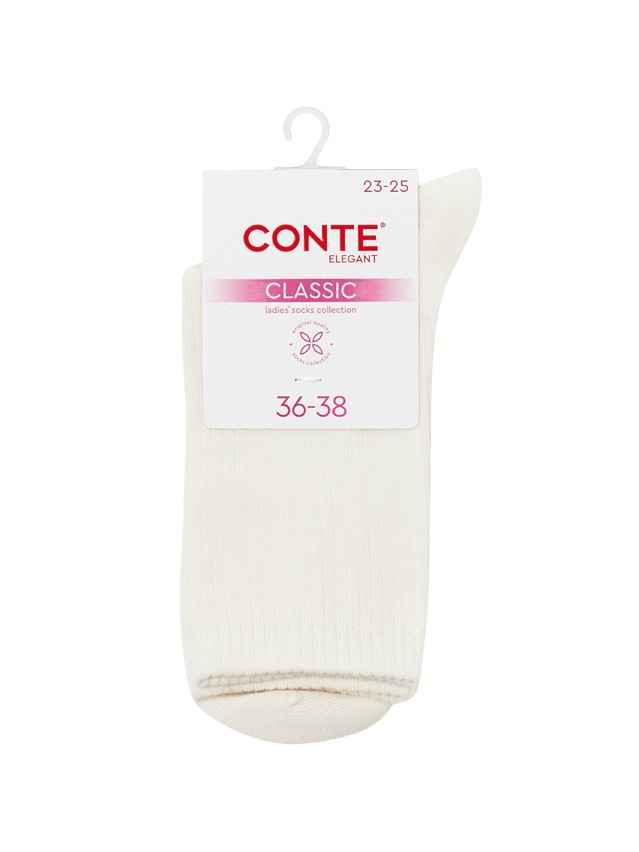 Women's socks CONTE ELEGANT CLASSIC, s.23-25, 751 milky - 4