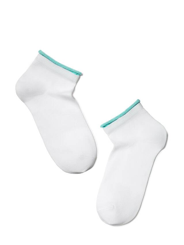 Women's socks CONTE ELEGANT ACTIVE, s.23, 035 white-pale turquoise - 2