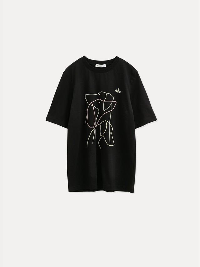 Women's polo neck shirt CONTE ELEGANT LD 3036, s.170-92, black-dogs - 5