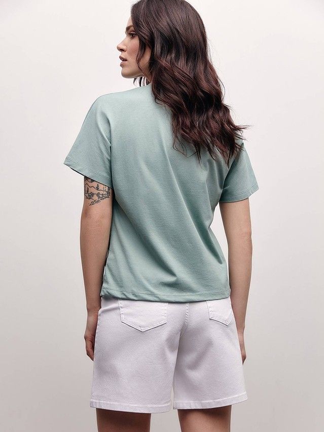 Women's polo neck shirt CONTE ELEGANT LD 1742, s.170-92, green - 3