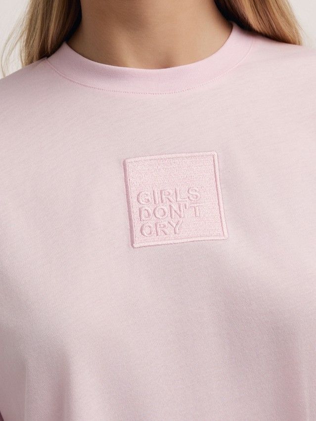 Women's polo neck shirt CONTE ELEGANT LD 2973, s.170-92, pink-girls dont cry - 2