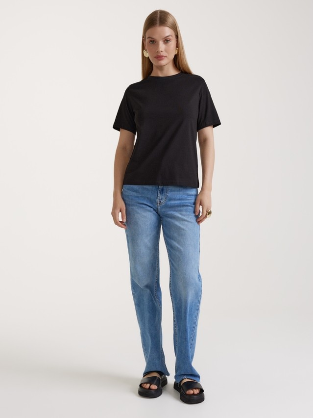 Women's polo neck shirt CONTE ELEGANT LD 3206, s.170-84, black - 2