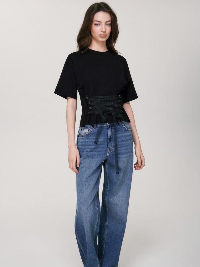 Women's polo neck shirt CONTE LD 3445, s.170-84, black - 1