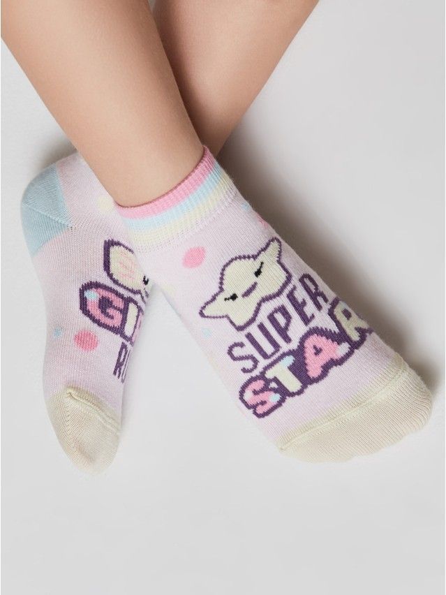 Children's socks Cheerful legs 17S-10SP, s.18-20, 464 light pink - 2