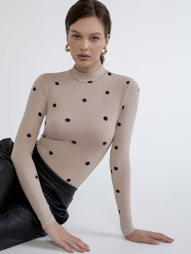 Women's bodysuit CONTE ELEGANT LBD 2900, s.170-84-90, beige-dots - 1