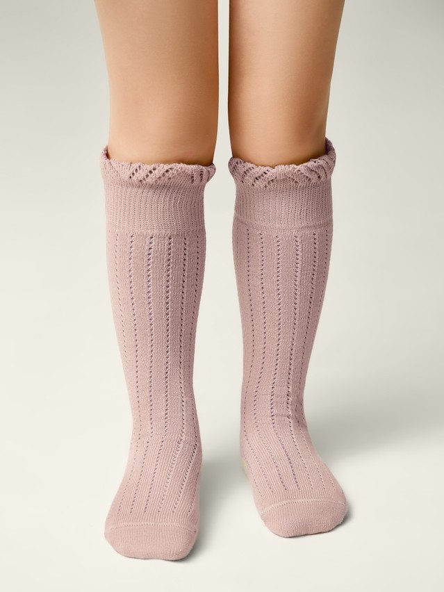 Children's knee high socks CONTE-KIDS MISS, s.16, 058 ash pink - 1