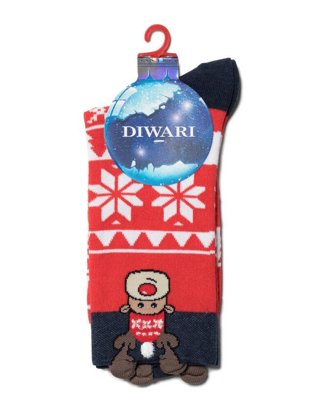 Men's socks DiWaRi NEW YEAR, s. 42-43-29, 445 red - 2