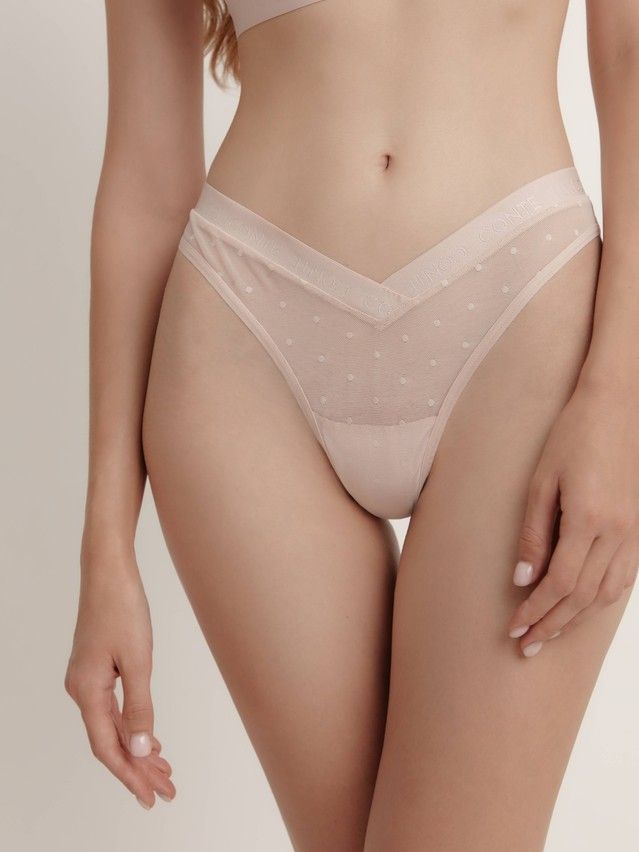 Women's panties CONTE ELEGANT MESH&DOTS LBR 1886, s.90, cream pink - 2