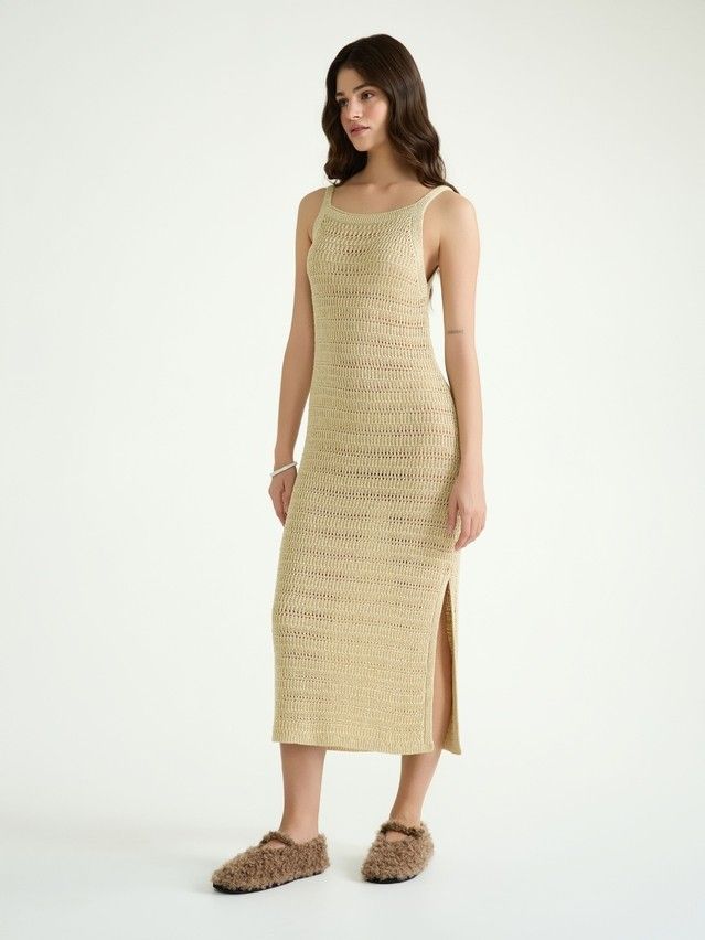 Women's dress CONTE ELEGANT LDK2444, s.170-84-90, beige - 4