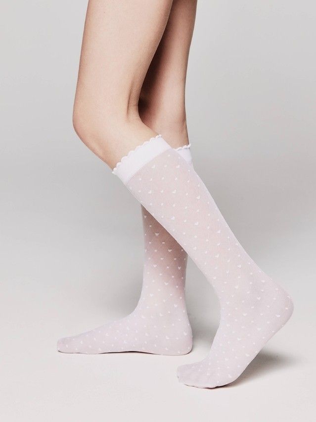 Fancy childrens' Knee-highs CONTE ELEGANT MOLLY, s.27-29, bianco - 2