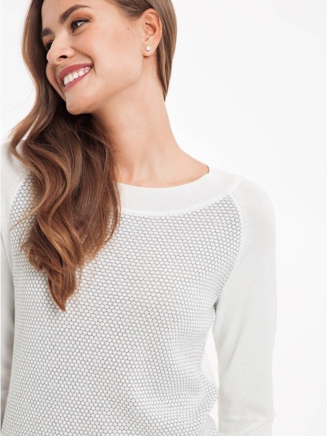 Women's polo neck shirt CONTE ELEGANT LDK036, s.158,164-84, white - 2