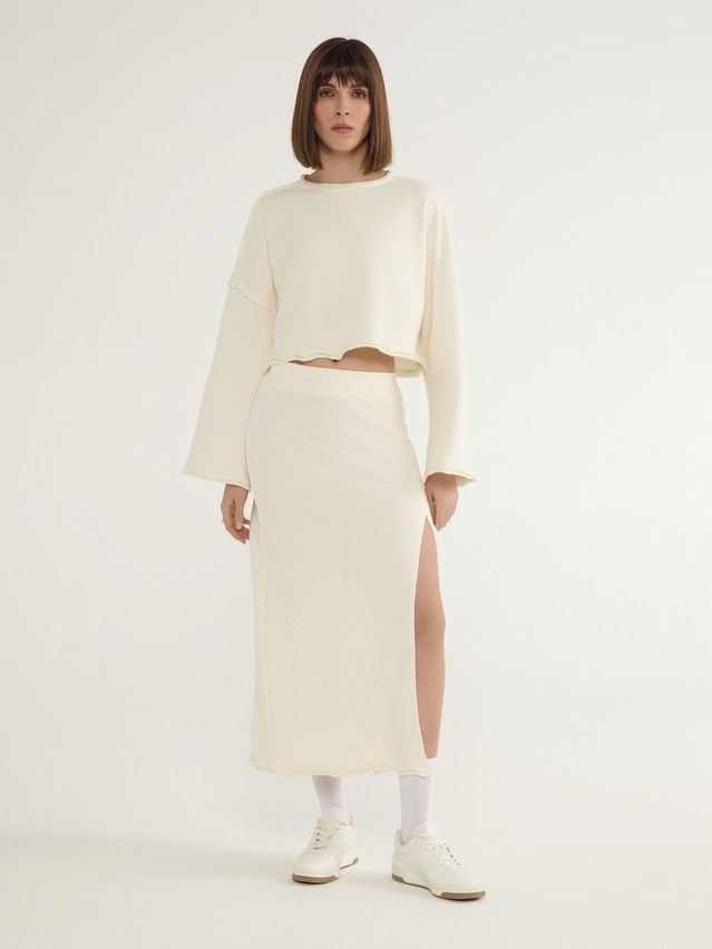 Women's polo neck shirt CONTE ELEGANT LD 3055, s.170-92, ecru - 3