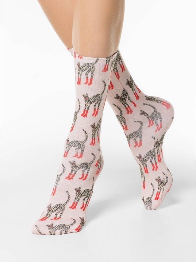 Women's socks CONTE ELEGANT FANTASY, s.23-25, 321 peach - 1