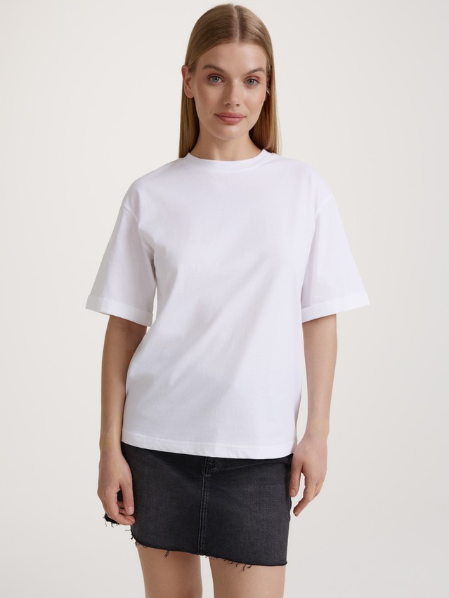 Women's polo neck shirt CONTE ELEGANT LD 3207, s.170-88, white - 1