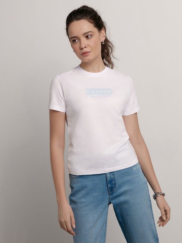 Women's polo neck shirt CONTE ELEGANT LD 2136, s.170-100, white - 1