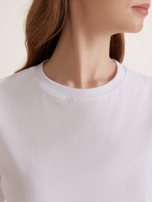 Women's polo neck shirt CONTE ELEGANT BASIC COLLECTION LD 5024, s.170-84, white - 5