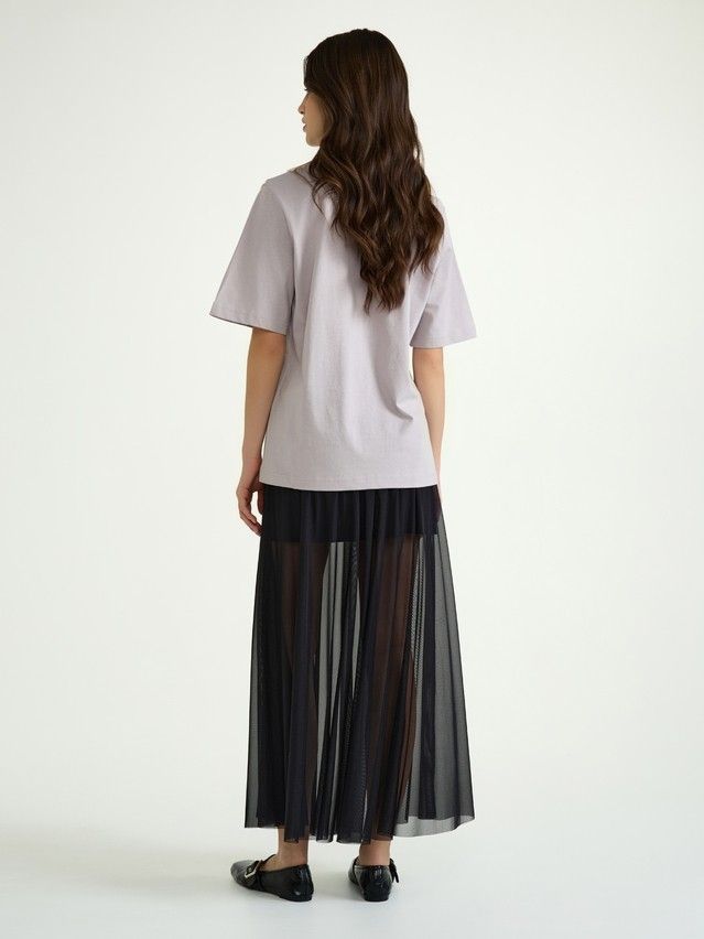 Women's polo neck shirt CONTE ELEGANT LD 3036, s.170-92, coffee-fiori - 2