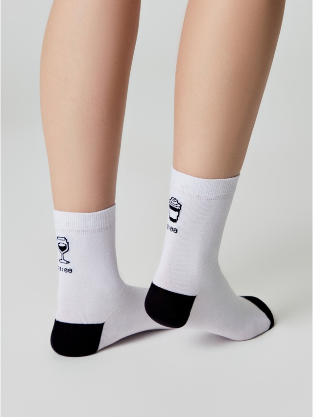 Women's socks CONTE ELEGANT HAPPY, s.23-25, 611 white - 1