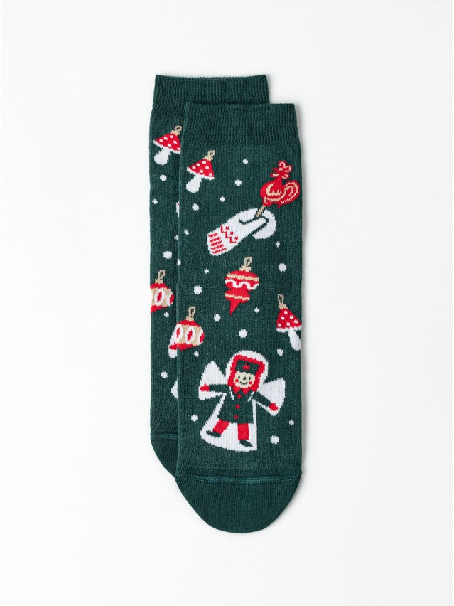 Children's socks CONTE-KIDS NEW YEAR, s.16-18, 1026 dark green - 4