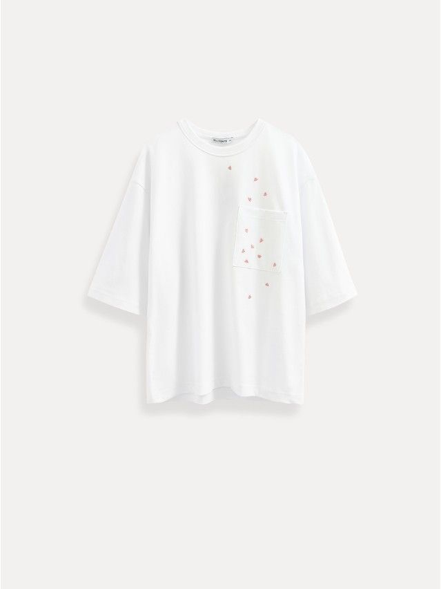 Women's polo neck shirt CONTE LD 3451, s.170-88, white-hearts - 7