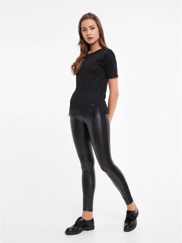 Women's polo neck shirt CONTE ELEGANT LD 828, s.170-100, nero - 2
