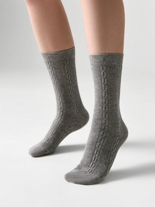 Women's socks CONTE ELEGANT CLASSIC, s.23-25, 1123 grey - 3