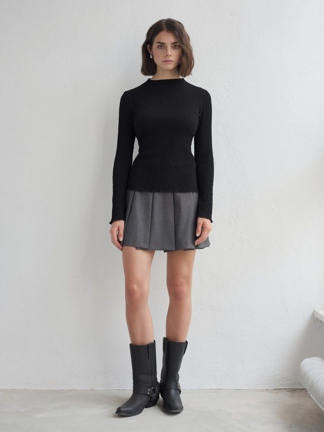 Women's polo neck shirt CONTE LD 3235, s.170-84, black - 4