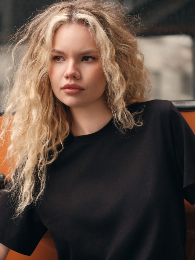 Women's polo neck shirt CONTE ELEGANT LD 3206, s.170-84, black-3conte - 2
