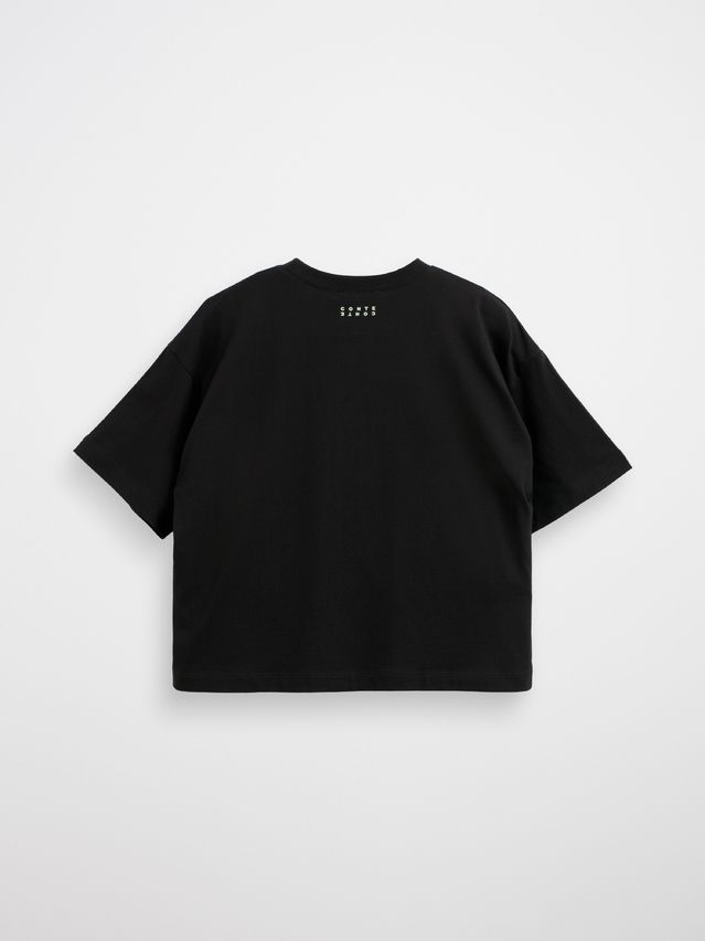 Women's polo neck shirt CONTE ELEGANT LD 3032, s.170-92, black-orghid - 3