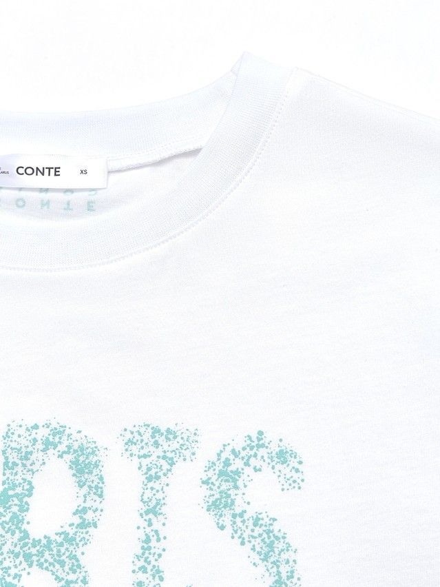 Women's polo neck shirt CONTE ELEGANT LD 3036, s.170-92, white-paris - 4