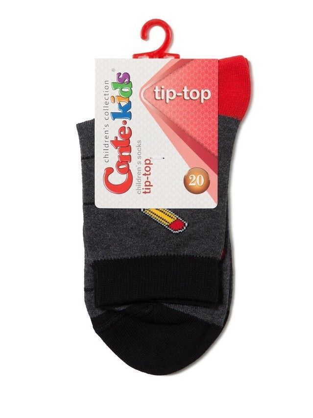 Children's socks CONTE-KIDS TIP-TOP, s.30-32, 397 dark grey - 2