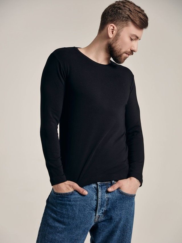 Men's polo neck shirt DiWaRi MD 695, s.170,176-100, black - 1