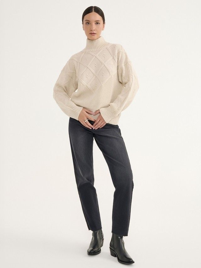 Denim trousers CONTE ELEGANT CON-661, s.170-102, black - 1