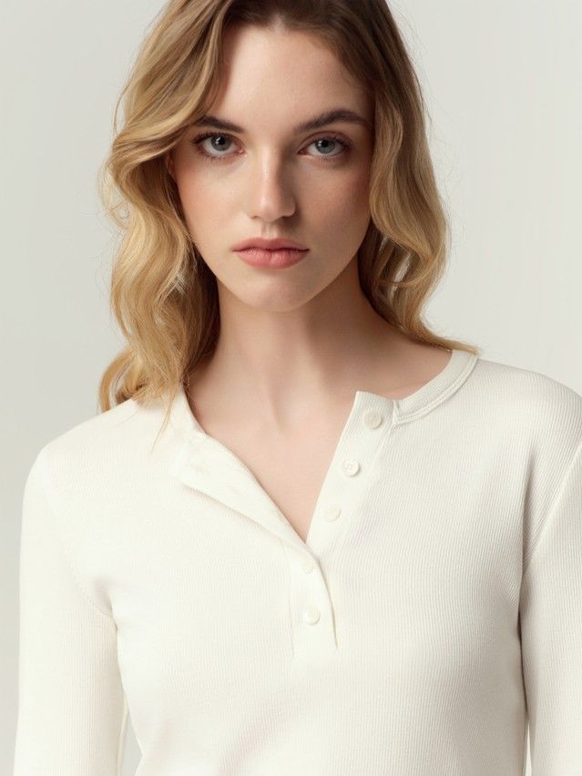 Women's polo neck shirt CONTE LD 3420, s.170-88, ecru - 3