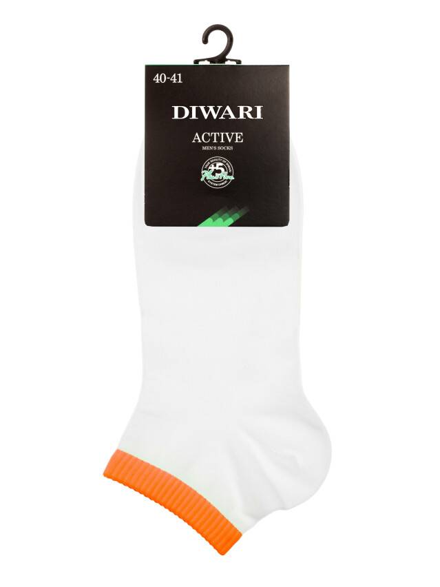 Men's socks DiWaRi ACTIVE, s. 42-43, 068 white-orange - 2