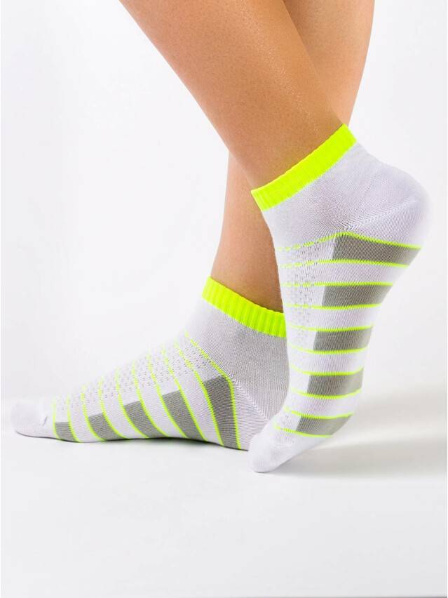 Women's socks CONTE ELEGANT CLASSIC, s.23, 067 white-lettuce green - 1