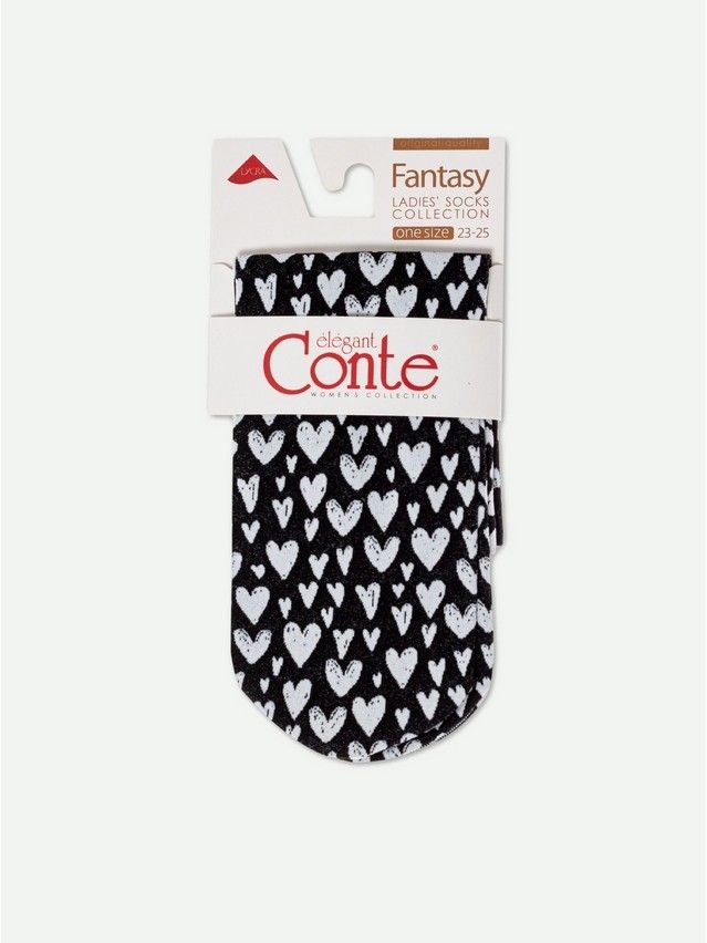 Women's socks CONTE ELEGANT FANTASY, s.23-25, nero-bianco - 5