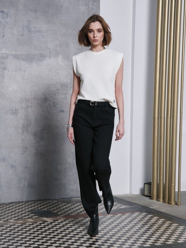 Women's polo neck shirt CONTE ELEGANT LD 2578, s.170-92, off-white - 1